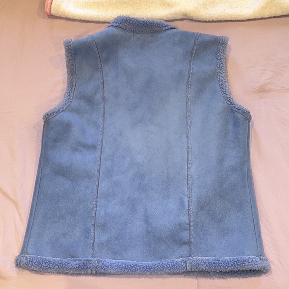 Vintage Blue Suede Vest - Picture 5 of 8